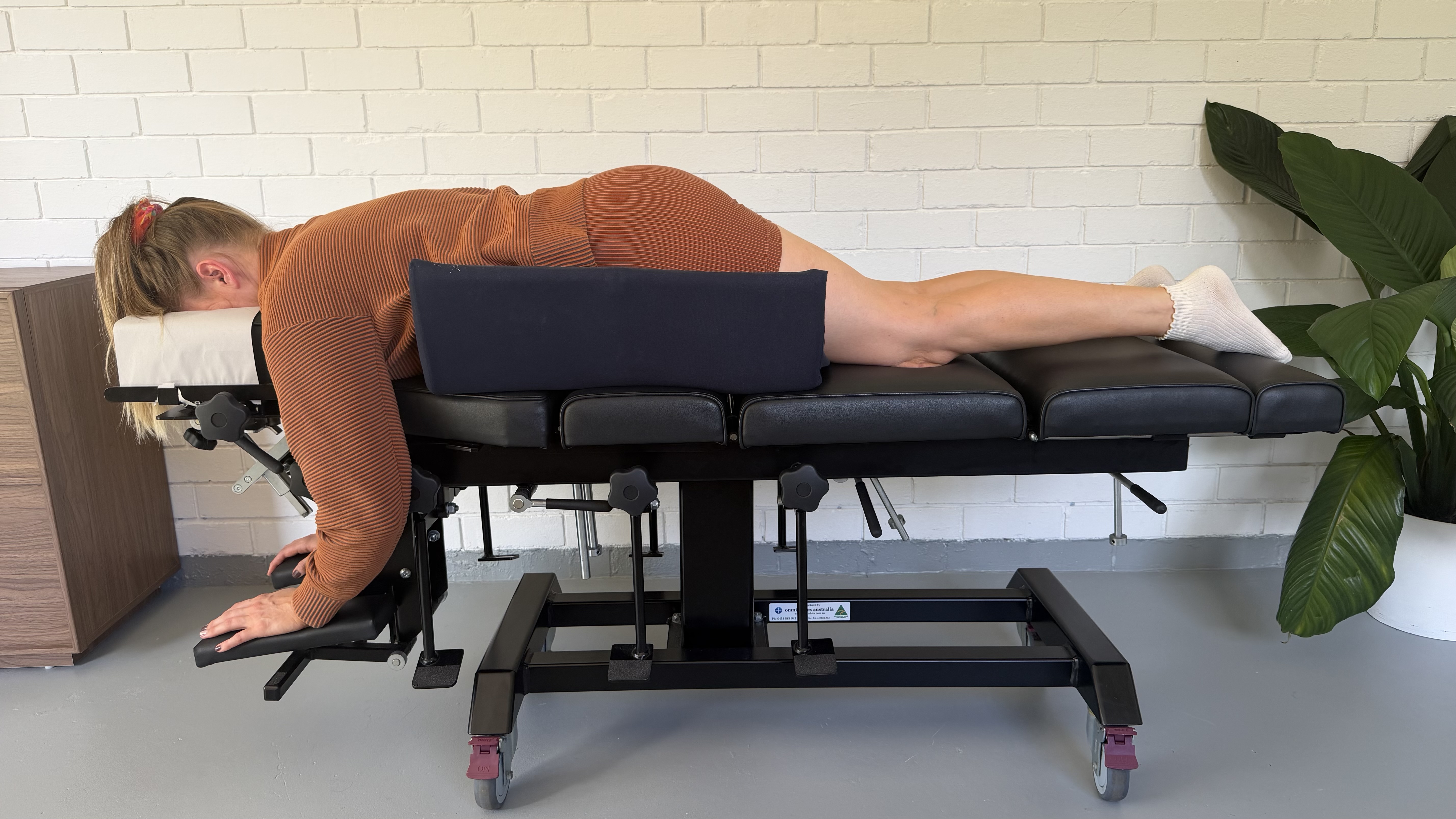 Pregnancy chiropractic care with pregnancy pillow